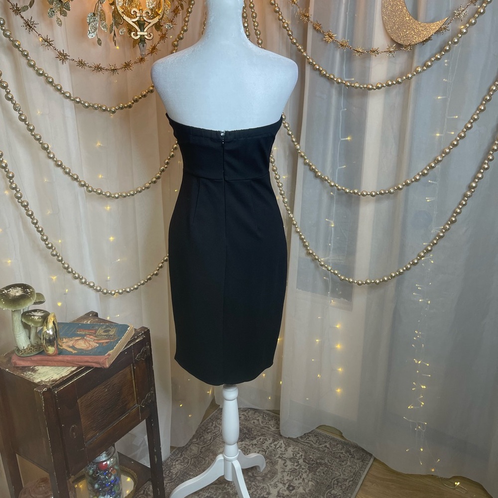 Lulu's Black Strapless Asymmetrical Bodycon Dress - Picture 2 of 6